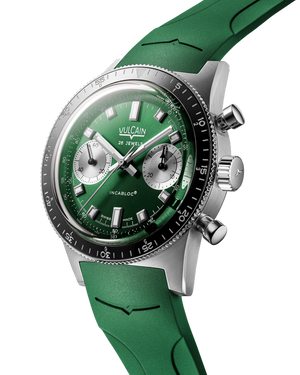 VULCAIN 窩路堅 Skindiver 潛水員系列森林綠計時機械限量版腕錶 39.7mm 590176BK7.BAR253