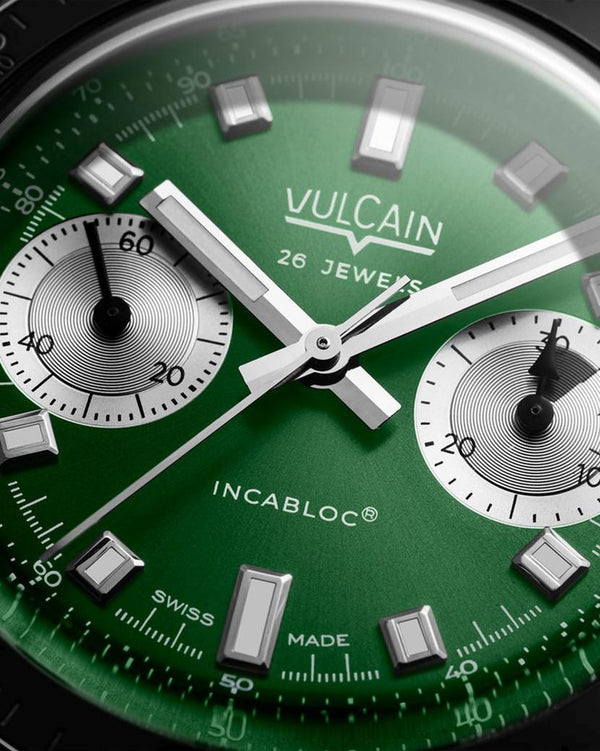 VULCAIN 窩路堅 Skindiver 潛水員系列森林綠計時機械限量版腕錶 39.7mm 590176BK7.BAR253