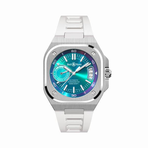 Bell & Ross 柏萊士 BR-X5 Iridescent 幻彩錶盤特別版膠帶款腕錶 41mm BRX5R-IRS-ST/SRB