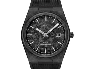 TISSOT 天梭 PRX 系列80小時自動款 Carbon 鍛造碳纖維機械腕錶 40mm T1379079720100
