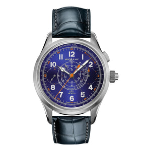 MontBlanc 萬寶龍1858系列雙秒追針計時碼錶限量款100 126006