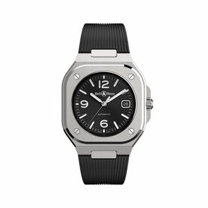 Bell & Ross 柏萊士 BR 05 BLACK STEEL BR05 rubber - 新萬國鐘錶