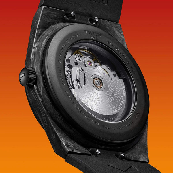 TISSOT 天梭 PRX 系列80小時自動款 Carbon 鍛造碳纖維機械腕錶 40mm T1379079720100