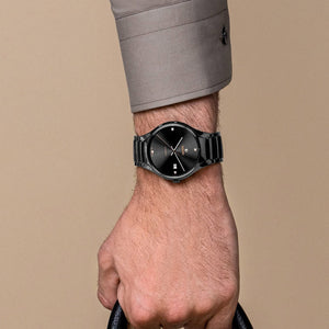 RADO 雷達錶 True Round 真我系列鑽面刻度等離子高科技陶瓷機械腕錶 40mm R27057712