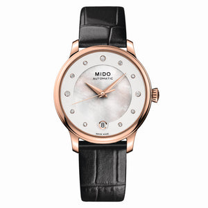 MIDO 美度 BARONCELLI 永恆系列PVD玫瑰金珍珠貝錶盤 34mm M0392073610600