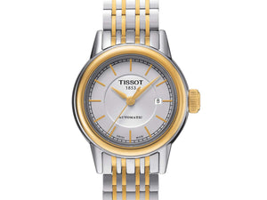 TISSOT 天梭 Carson 卡森系列黃色PVD機械女士腕錶 28mm T0852072201100 - 新萬國鐘錶