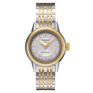 TISSOT 天梭 Carson 卡森系列黃色PVD機械女士腕錶 28mm T0852072201100