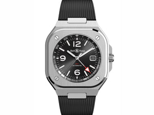 Bell & Ross 柏萊士 BR-05 GMT Black 兩地時區機械時尚腕錶 41mm BR05G-BL-ST/SRB - 新萬國鐘錶