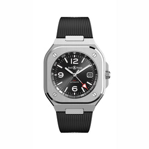 Bell & Ross 柏萊士 BR-05 GMT Black 兩地時區機械時尚腕錶 41mm BR05G-BL-ST/SRB