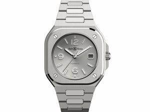 Bell & Ross 柏萊士 BR-05 GREY STEEL 時尚不銹鋼機械腕錶 40mm BR05A-GR-ST/SST - 新萬國鐘錶