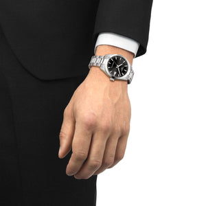 TISSOT 天梭 Gentleman 紳士系列80小時鈦游絲機械腕錶 38mm T1658071105100 - 新萬國鐘錶