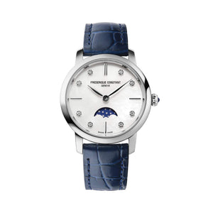 Frederique Constant 康斯登 SLIMLINE 真鑽母貝月相石英腕錶 30mm FC-206MPWD1S6