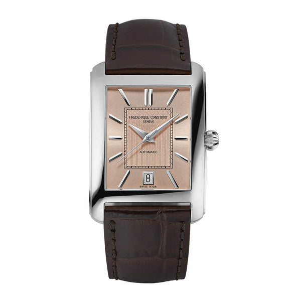 Frederique Constant 康斯登 Classics CARREE 方形典雅鮭魚面不銹鋼機械腕錶 42mm FC-303SAL4C6