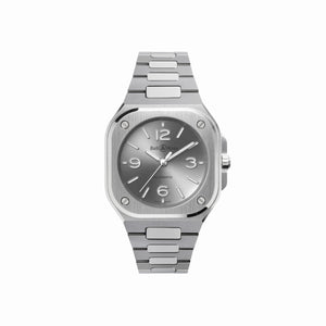 Bell & Ross 柏萊士 BR-05 Grey Steel 灰色錶盤時尚機械錶 36mm BR05A-S-GR-ST/SST
