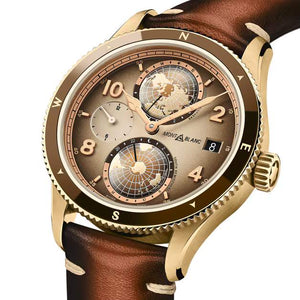 MontBlanc 萬寶龍1858 系列 Geosphere 世界時區限量版青銅腕錶 42mm MB128504