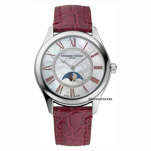 Frederique Constant 康斯登 Elegance Luna 優雅月亮系列機械真鑽月相腕錶 36mm FC-331MPWRD3B6