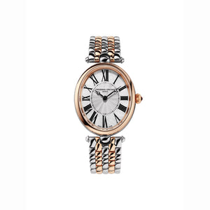 Frederique Constant 康斯登 Classics系列藝術羅馬橢圓型PVD玫瑰金石英女錶 30x25mm FC-200MPW2V2B