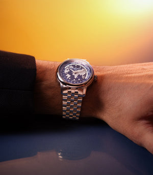 Frederique Constant 康斯登 Manufacture Classic Worldtimer 自製機芯世界時區腕錶 40mm FC-719NN3H6B - 新萬國鐘錶