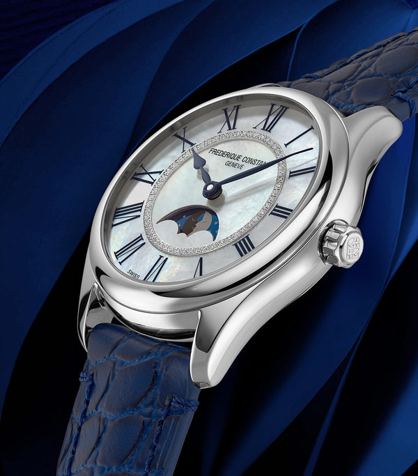 Frederique Constant 康斯登 Elegance Luna 優雅月亮系列機械真鑽月相腕錶 36mm FC-331MPWND3B6