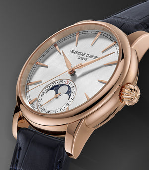 Frederique Constant 康斯登 Manufacture 自製機芯18k玫瑰金指針式月相日期顯示 40mm FC-716S3H9
