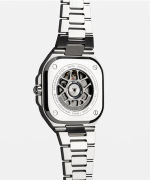 Bell & Ross 柏萊士 BR-05 GMT 兩地時區 Sky Blue 天空藍機械腕錶 41mm BR05G-PB-ST/SST