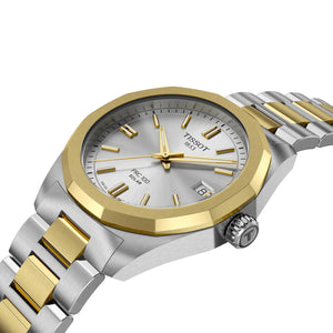 TISSOT 天梭 PRC 100 Solar 太陽能石英時尚黃金PVD經典腕錶 34mm T1518222203100
