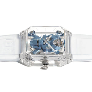 Bell & Ross 柏萊士 BR 01 CYBER SKULL SAPPHIRE Ice Blue 冰藍水晶骷顱 - 新萬國鐘錶