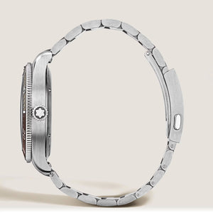 MontBlanc 萬寶龍 Iced Sea 系列日期顯示半化石木材紋自動腕錶 0 Oxygen 零氧限量版 41mm MB137211 - 新萬國鐘錶