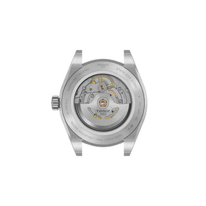 TISSOT 天梭 Gentleman 紳士系列18K金錶圈綠面80小時自動機械錶 38mm T934.807.41.091.00