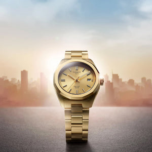 TISSOT 天梭 PRC 100 Solar 太陽能石英時尚黃金PVD經典腕錶 34mm T1518223302100