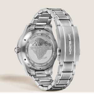 MontBlanc 萬寶龍 Iced Sea 系列日期顯示半化石木材紋自動腕錶 0 Oxygen 零氧限量版 41mm MB137211 - 新萬國鐘錶