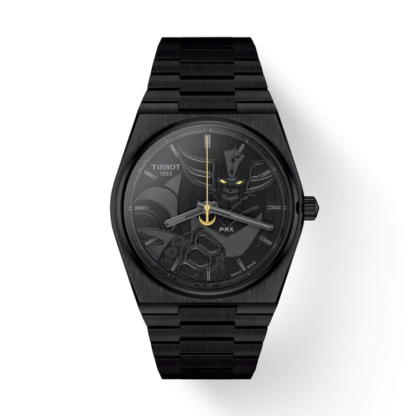 TISSOT 天梭 PRX 系列80小時自動款黑色PVD金剛戰神50周年特別款 40mm T1374073305101