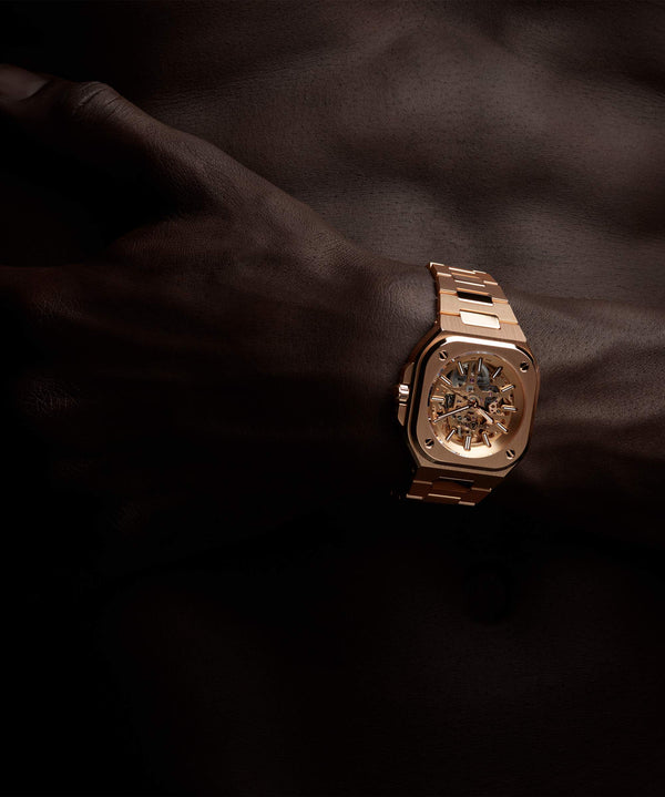 Bell & Ross 柏萊士 BR-05 SKELETON GOLD 鏤空18k玫瑰金機械腕錶 40mm BR05A-PG-SK-PG/SPG