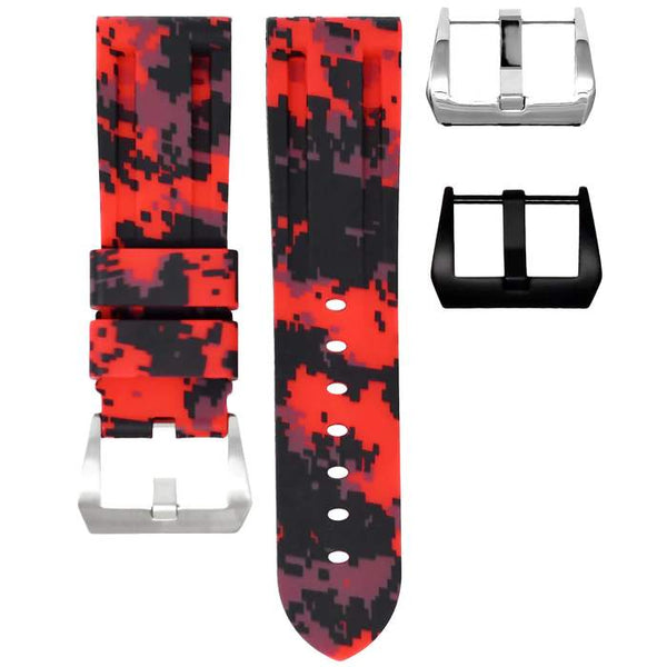Horus Straps Panerai沛納海 - Luminor  錶徑 42/44/47mm適用 迷彩橡膠錶帶 - 新萬國鐘錶