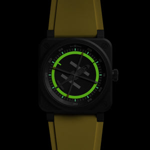 Bell & Ross 柏萊士 BR-03 Helipad 直升機旋翼陶瓷自動機械腕錶 41mm BR03A-HE-CE/SRB - 新萬國鐘錶
