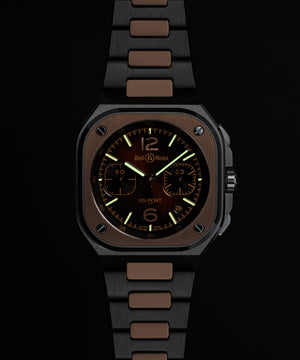 Bell & Ross 柏萊士 BR-05 Chrono S.T.Dupont 法國都彭限量版計時自動腕錶 42mm BR05C-STD-STPG/SSG