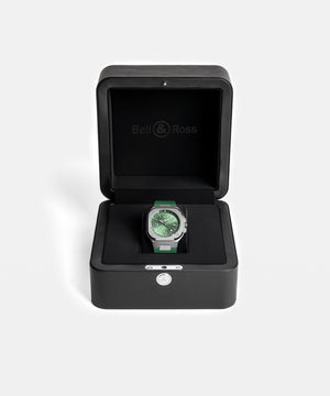 Bell & Ross 柏萊士 BR-05 GMT 兩地時區 Green Steel Rubber 鼠尾草綠機械腕錶 41mm BR05G-GN-ST/SRB