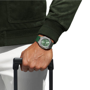 Bell & Ross 柏萊士 BR-05 GMT 兩地時區 Green Steel Rubber 鼠尾草綠機械腕錶 41mm BR05G-GN-ST/SRB