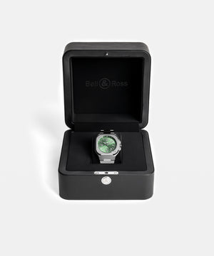 Bell & Ross 柏萊士 BR-05 GMT 兩地時區 Green Steel 鼠尾草綠機械腕錶 41mm BR05G-GN-ST/SST