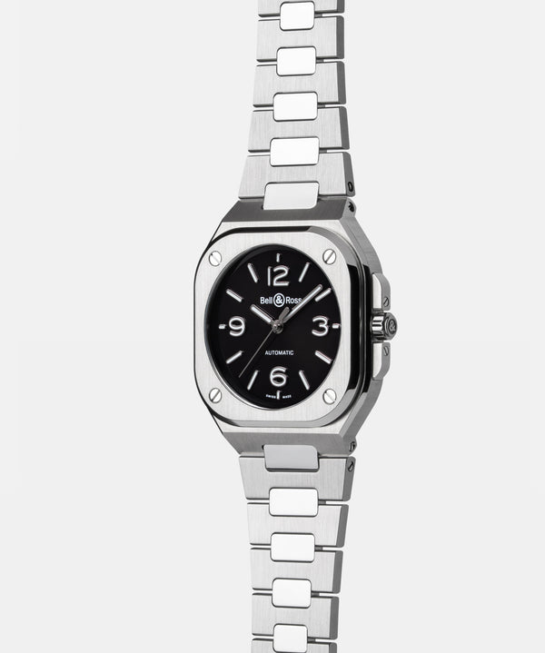 Bell & Ross 柏萊士 BR-05 Black Steel 黑色錶盤時尚機械錶 36mm