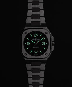 Bell & Ross 柏萊士 BR-05 Black Steel 黑色錶盤時尚機械錶 36mm BR05A-S-BL-ST/SST