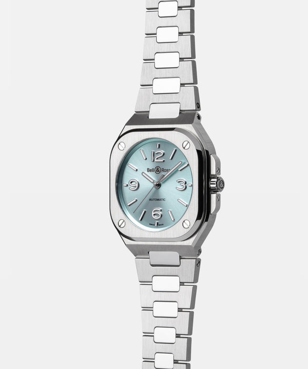 Bell & Ross 柏萊士 BR-05 Ice Blue Steel 冰藍錶盤時尚機械錶 36mm