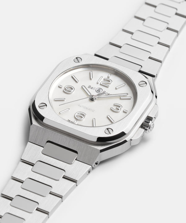 Bell & Ross 柏萊士 BR-05 Mother Of Pearl Steel 珍珠母貝錶盤時尚機械錶 36mm
