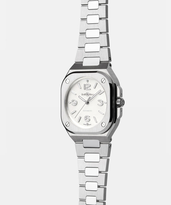 Bell & Ross 柏萊士 BR-05 Mother Of Pearl Steel 珍珠母貝錶盤時尚機械錶 36mm