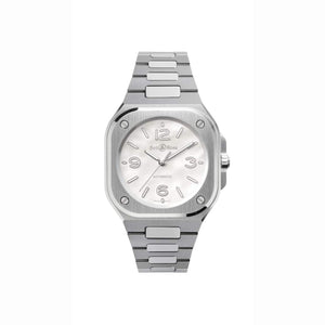 Bell & Ross 柏萊士 BR-05 Mother Of Pearl Steel 珍珠母貝錶盤時尚機械錶 36mm BR05A-S-MP-ST/SST