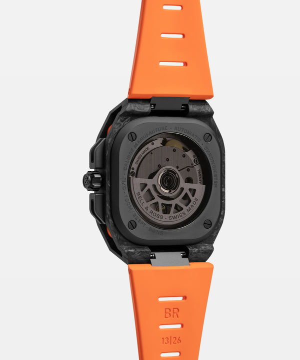 Bell & Ross 柏萊士 BR-X5 CARBON ORANGE BRX5 碳纖維鈦金屬 限量500支 41mm BRX5R-BO-TC/SRB