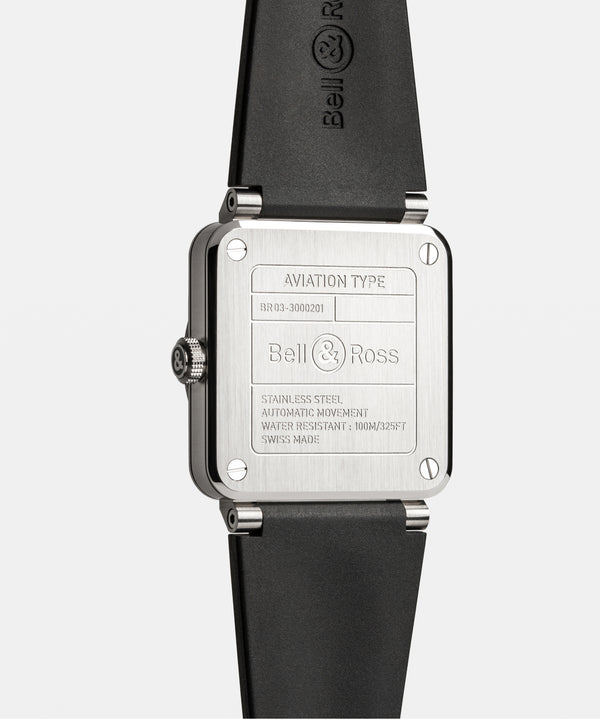 Bell & Ross 柏萊士 BR 03 BLACK STEEL 不鏽鋼自動腕錶 41mm