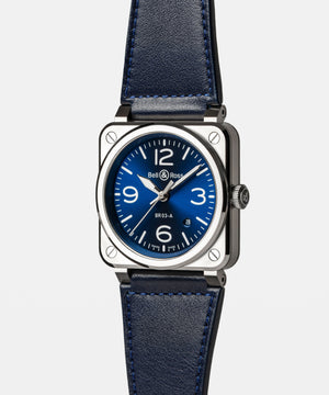 Bell & Ross 柏萊士 BR-03 BLUE STEEL 不鏽鋼自動腕錶 41mm BR03A-BLU-ST/SCA - 新萬國鐘錶