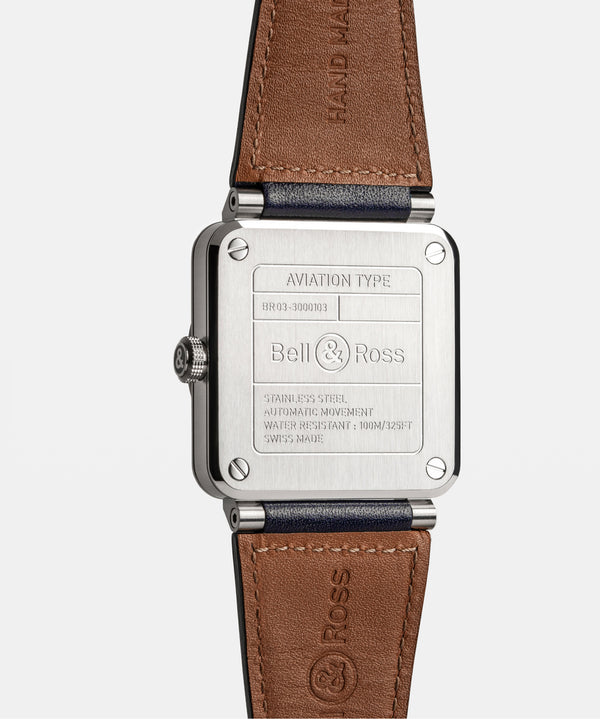 Bell & Ross 柏萊士 BR 03 BLUE STEEL 不鏽鋼自動腕錶 41mm