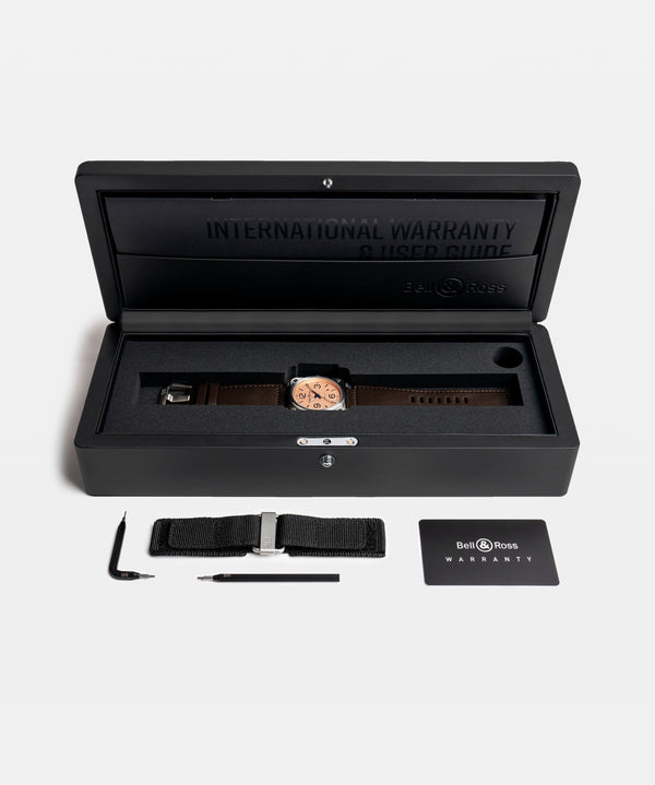 Bell & Ross 柏萊士 BR 03 COPPER 鍍金銅面不鏽鋼自動腕錶 41mm